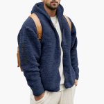 Men’s Hooded Jacket with Textured Surface - Image 3