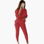Women's Knitting Set with Long Sleeves and Elastic Waistband - Image 4