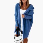 Women’s Knitted Cardigan with Hood and Open Front - Image 10