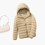 Women’s Down Jacket with Hood and Zipper - Image 8