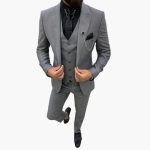 Slim Fit Suit Set - Men's 3-Piece Suit for Evening Wear - Image 5