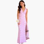 Lace Maxi Dress - Women's Style with V-Neck and Elegance - Image 11