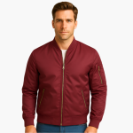 Men's Flight Jacket with Ribbed Collar - Image 10