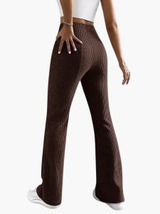 Wide High Waist Knit Pants for Women – Comfortable Lounge Fit - Image 10