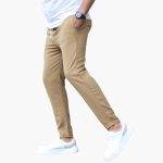 Men's Stretch Pants with Slim Legs and Waistband - Image 11