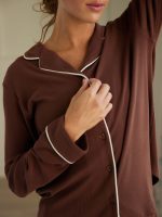 Women's Bamboo Rib-Knit Classic Long Sleeve Pajama Top - Last Chance - Image 23