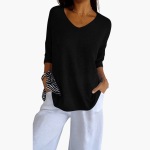 Women's V-Neck Top – Loose Summer Top for Casual Wear - Image 10