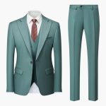 Elegant Slim Fit Suit - Men's 3-Piece for Business - Image 9