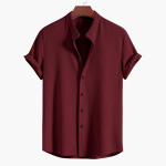 Men's Shirt with Stand Collar - Slim Fit, Elegant & Modern - Image 10