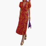Women's Floral Wrap Dress – Summer Dress with V-Neck - Image 7