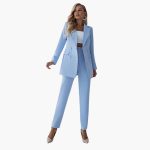 Women’s Suit Set with Blazer and Straight Trousers - Image 4