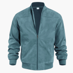 Men's Bomber Jacket with Zipper and Side Pockets - Image 11
