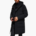Men's Parka Jacket with Hood and Front Zipper - Image 3