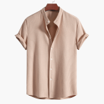 Men's Shirt with Stand-Up Collar – Casual & Comfortable for Summer - Image 11