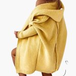 Women’s Knitted Cardigan with Hood and Open Front - Image 9