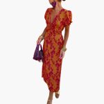 Women's Floral Wrap Dress – Summer Dress with V-Neck - Image 9