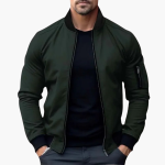 Classic Bomber Jacket for Men - Zipper and Style - Image 11