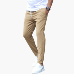 Men's Stretch Pants with Slim Legs and Waistband - Image 12