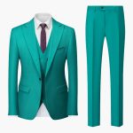 Elegant Slim Fit Suit - Men's 3-Piece for Business - Image 8