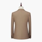 Men's Two-Piece Suit with Pinstripes and Lapel Collar - Image 8