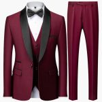 Men's Slim Fit Three-Piece Suit for Formal Occasions Year-Round - Image 4
