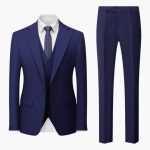 Elegant Slim Fit Suit - Men's 3-Piece for Business - Image 7