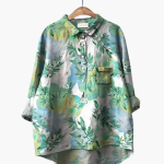 Long-Sleeve Summer Blouse with Floral Print for Women - Image 7