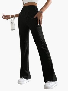 Wide High Waist Knit Pants for Women – Comfortable Lounge Fit - Image 13