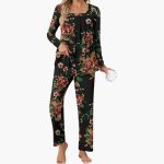 Women's Pajama Set with Long Sleeves and Star Pattern - Image 7