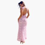 Lace Maxi Dress - Women's Style with V-Neck and Elegance - Image 13