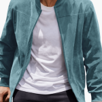 Men's Bomber Jacket with Zipper and Side Pockets - Image 13