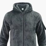 Men's Teddy Jacket with Zipper and Long Sleeves - Image 19