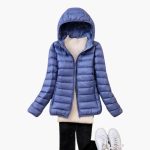 Women’s Down Jacket with Hood and Zipper - Image 4