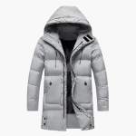 Men’s Parka Jacket with Hood and Zip - Image 10