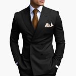 Men’s Suit Set with Notched Lapels and Buttons - Image 3