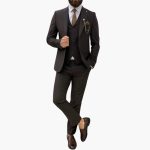Slim Fit Suit Set - Men's 3-Piece Suit for Evening Wear - Image 2