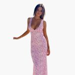 Lace Maxi Dress - Women's Style with V-Neck and Elegance - Image 15