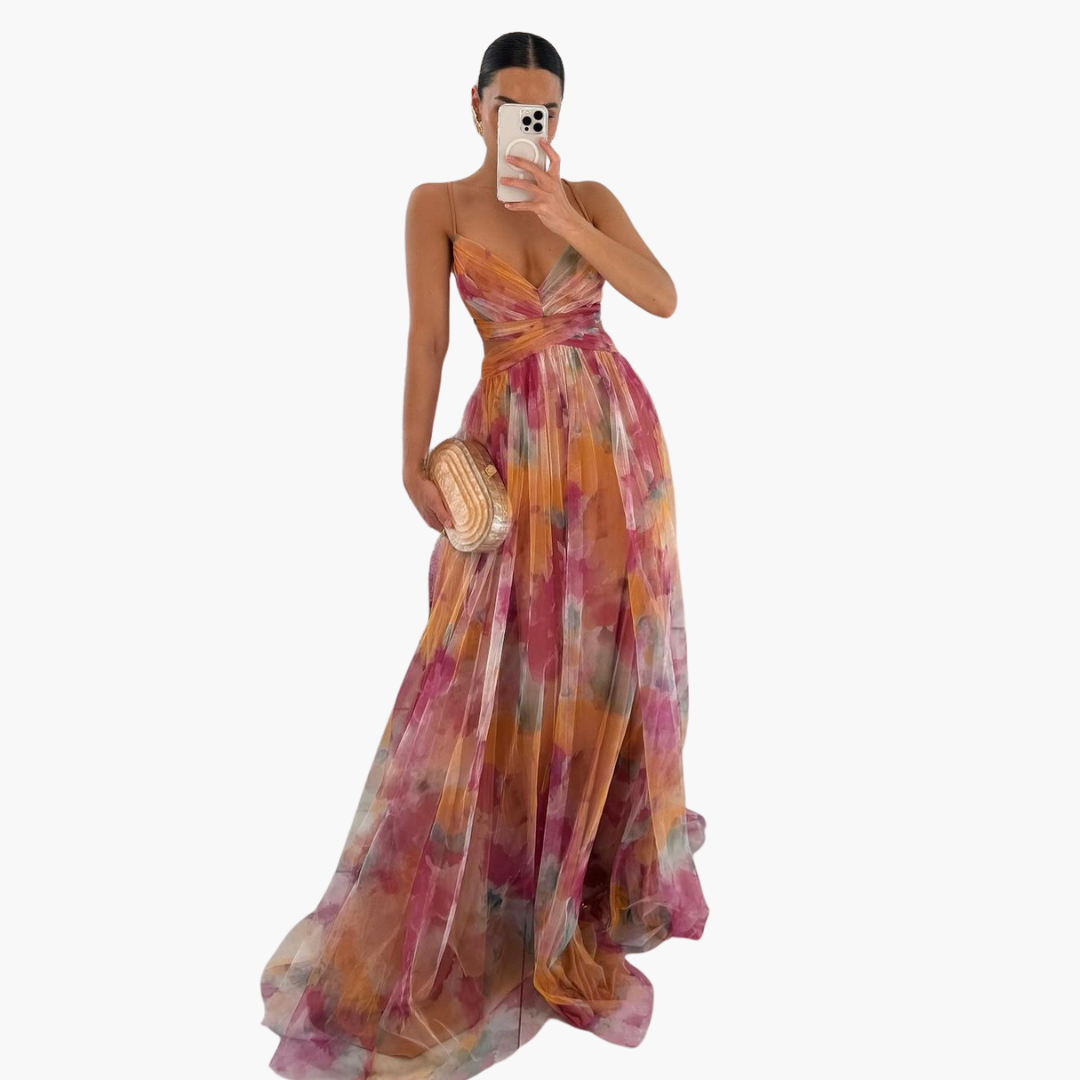 1_0df2fef5-a1f3-49e6-9e0e-919ed685915e.png Elegant Maxi Dress for Women with Floral Pattern Glamorous - Image 1