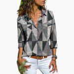 Flowing Blouse with Floral Pattern - Women's Summer Look