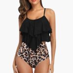 Two-Piece Women's Tankini with Ruffles and Tummy Control - Image 5