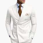 Men's Suit with Notched Lapel and Double-Breasted Design - Image 15