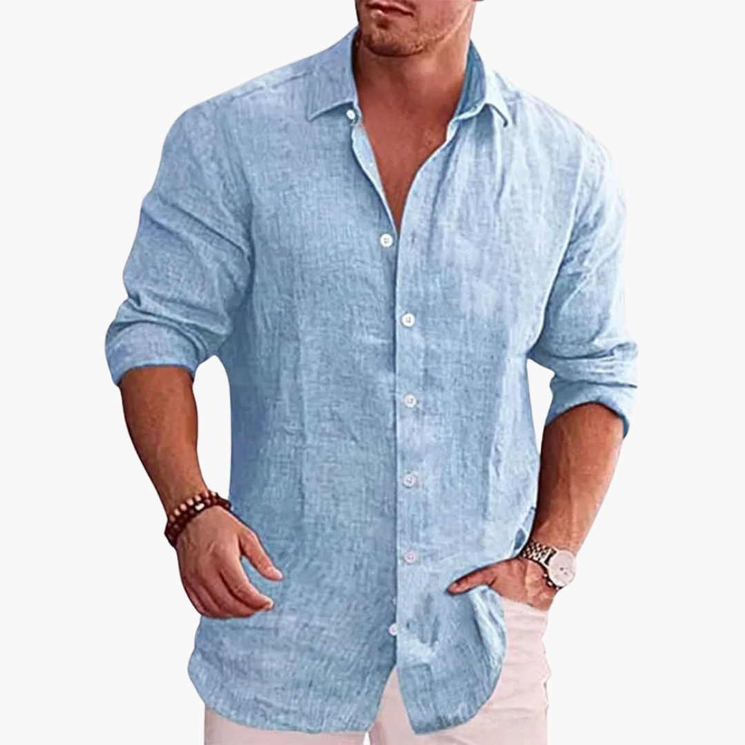 1_21ad49c6-1218-4049-8f05-8fffa0f5098b.png Casual Shirt for Men with Button Placket - Summer Clothing - Image 1