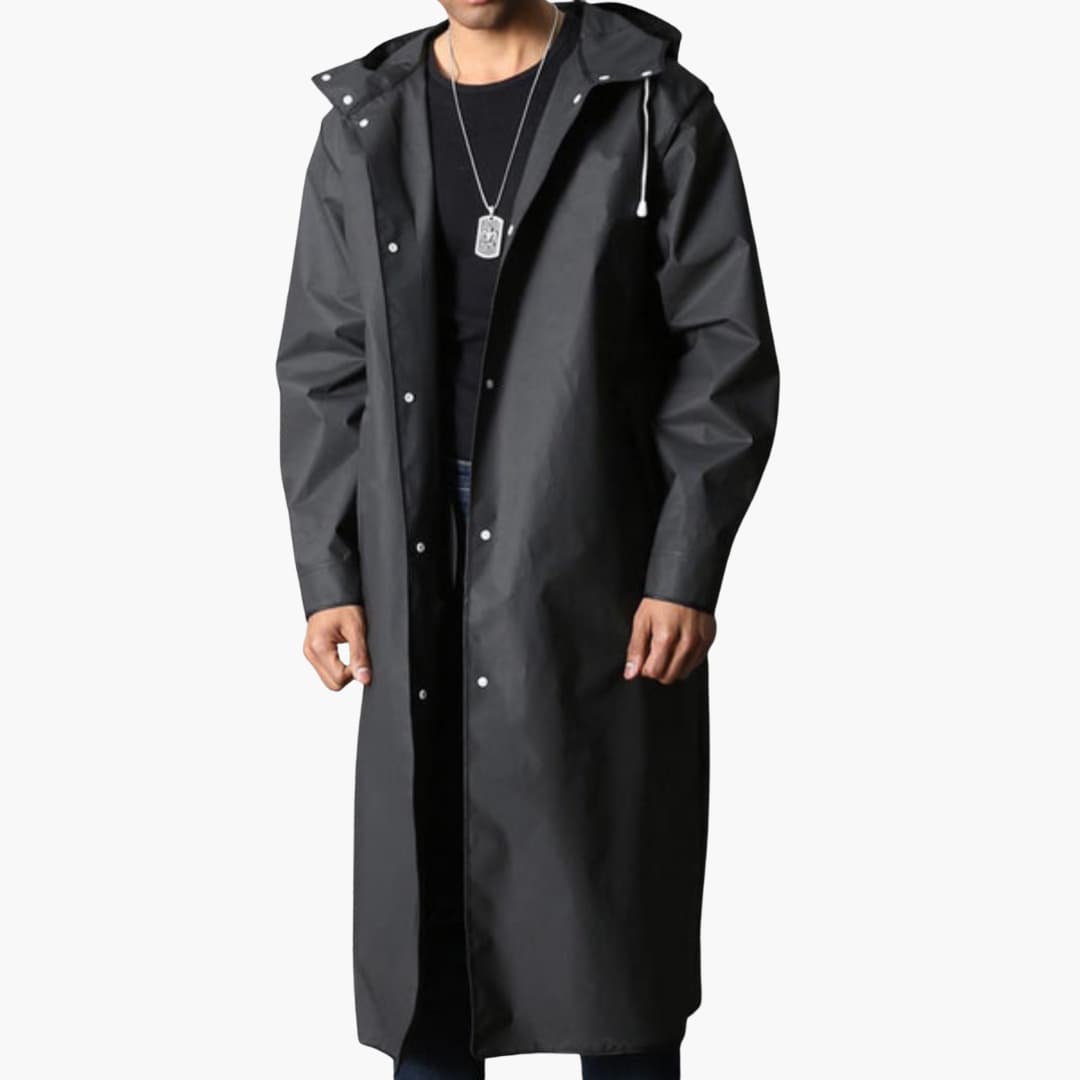 1_24_ffe4002b-b1cb-488a-bbf7-779a140d9517.jpg Men's Raincoat with Hood and Full Button Closure - Image 1