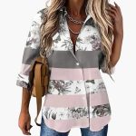 Floral Casual Top for Women - Summery Floral Pattern - Image 2