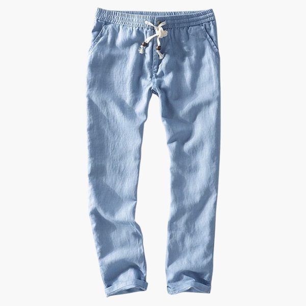 Men's Summer Pants with Elastic Waistband and Drawstring