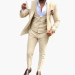 Men's Suit with Vest and Breathable Fabric for All Seasons - Image 2