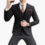 Men's Suit with Vest and Slim Fit for Every Season - Image 2
