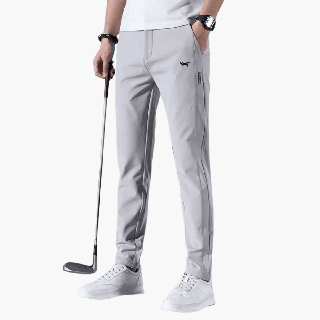 1_33132a69-e082-44c2-a262-2586419cc87c.png Men's Slim Fit Pants with Stretch Waistband and Zipper - Image 1