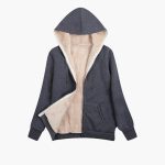 Women's jacket with hood and zipper - Image 2