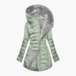 Women’s Winter Coat with Hood and Zipper - Image 2